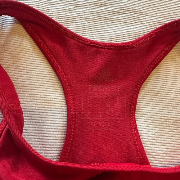 adidas Red Racerback Performance Sports Bra - Picture 4 of 4